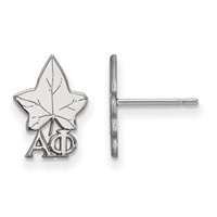 Sterling Silver Rhodium-plated LogoArt Alpha Phi Sorority Symbol Extra Small Post Earrings view 1