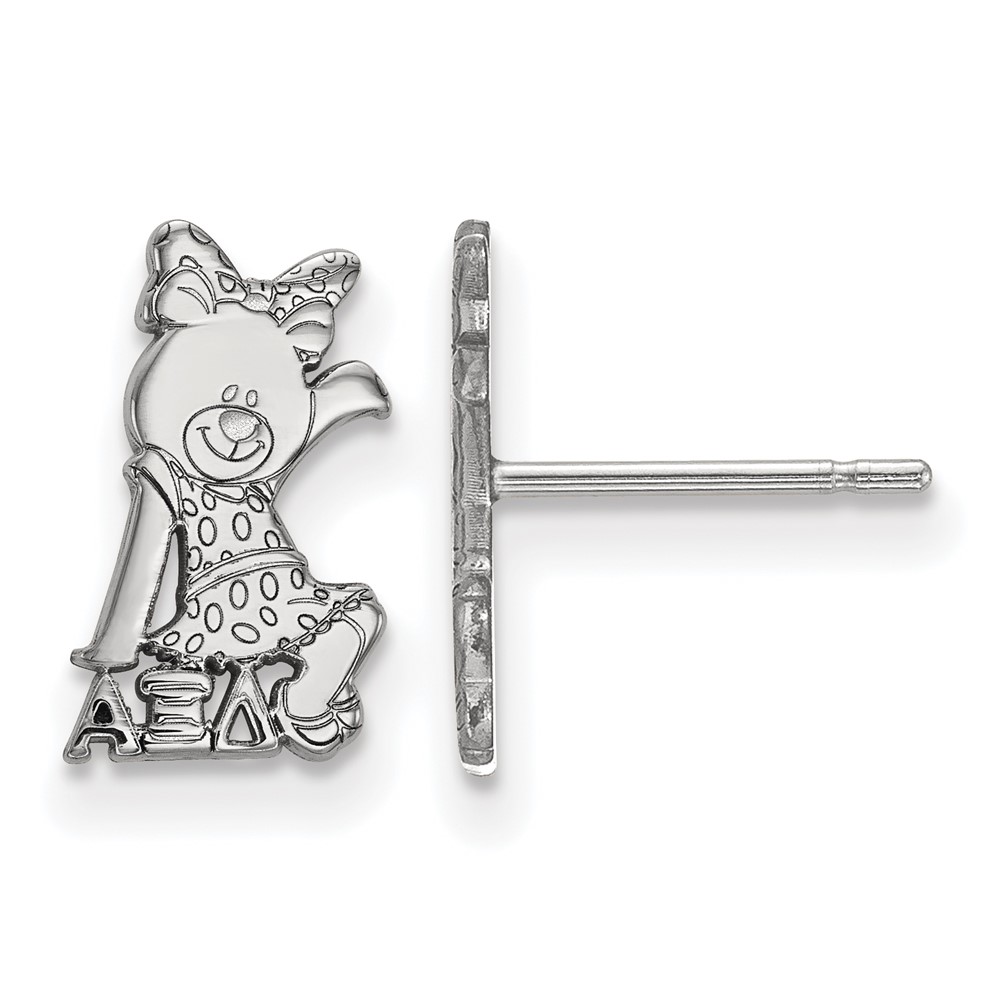 Sterling Silver Rhodium-plated LogoArt Alpha Xi Delta Sorority Symbol Extra Small Post Earrings