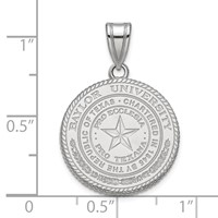 Sterling Silver Rhodium-plated LogoArt Baylor University Large Crest Pendant view 3