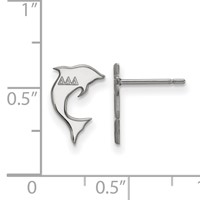Sterling Silver Rhodium-plated LogoArt Delta Delta Delta Sorority Symbol Extra Small Post Earrings view 2