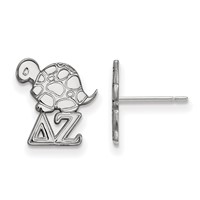 Sterling Silver Rhodium-plated LogoArt Delta Zeta Sorority Symbol Extra Small Post Earrings view 1