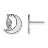 Sterling Silver Rhodium-plated LogoArt Gamma Phi Beta Sorority Symbol Extra Small Post Earrings view 1