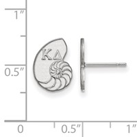 Sterling Silver Rhodium-plated LogoArt Kappa Delta Sorority Symbol Extra Small Post Earrings view 2