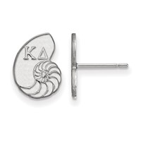 Sterling Silver Rhodium-plated LogoArt Kappa Delta Sorority Symbol Extra Small Post Earrings view 1