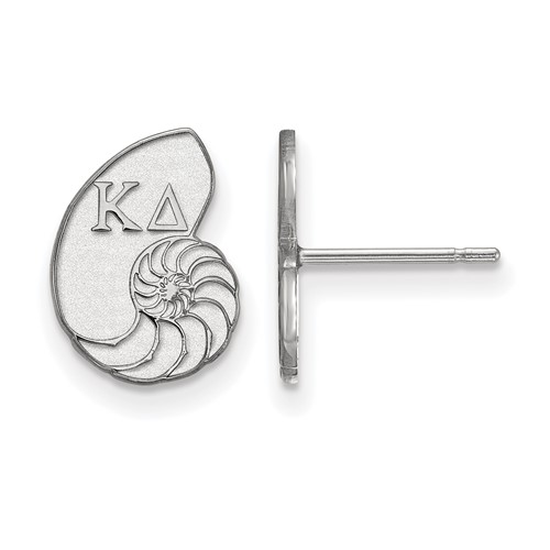 Sterling Silver Rhodium-plated LogoArt Kappa Delta Sorority Symbol Extra Small Post Earrings