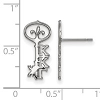 Sterling Silver Rhodium-plated LogoArt Kappa Kappa Gamma Sorority Symbol Extra Small Post Earrings view 2