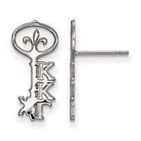 Sterling Silver Rhodium-plated LogoArt Kappa Kappa Gamma Sorority Symbol Extra Small Post Earrings view 1