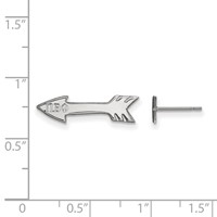 Sterling Silver Rhodium-plated LogoArt Pi Beta Phi Sorority Symbol Extra Small Post Earrings view 2