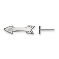 Sterling Silver Rhodium-plated LogoArt Pi Beta Phi Sorority Symbol Extra Small Post Earrings view 1