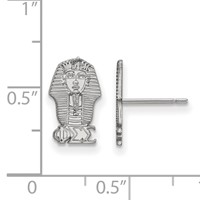 Sterling Silver Rhodium-plated LogoArt Phi Sigma Sigma Sorority Symbol Extra Small Post Earrings view 2