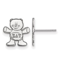 Sterling Silver Rhodium-plated LogoArt Sigma Delta Tau Sorority Symbol Extra Small Post Earrings view 1
