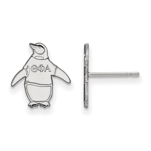 Sterling Silver Rhodium-plated LogoArt Theta Phi Alpha Sorority Symbol Extra Small Post Earrings