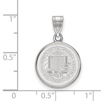 Sterling Silver Rhodium-plated LogoArt University of California Berkeley Medium Crest Pendant view 2