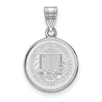 Sterling Silver Rhodium-plated LogoArt University of California Berkeley Medium Crest Pendant view 1