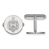 Sterling Silver Rhodium-plated LogoArt US Naval Academy Crest Cuff Links view 1
