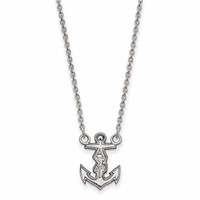 Sterling Silver Rhodium-plated LogoArt Alpha Sigma Tau Sorority Symbol Extra Small Pendant 18 Inch Necklace view 1