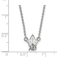 Sterling Silver Rhodium-plated LogoArt Alpha Phi Sorority Symbol Extra Small Pendant Necklace, 18" view 2