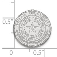 Sterling Silver Rhodium-plated LogoArt Baylor University Crest Lapel Pin view 3
