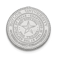 Sterling Silver Rhodium-plated LogoArt Baylor University Crest Lapel Pin view 1
