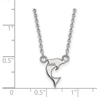 Sterling Silver Rhodium-plated LogoArt Delta Delta Delta Sorority Symbol Extra Small Pendant Necklace, 18" view 2