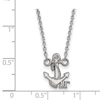Sterling Silver Rhodium-plated LogoArt Delta Gamma Sorority Symbol Extra Small Pendant Necklace, 18" view 2
