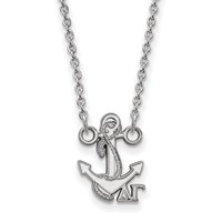 Sterling Silver Rhodium-plated LogoArt Delta Gamma Sorority Symbol Extra Small Pendant Necklace, 18" view 1