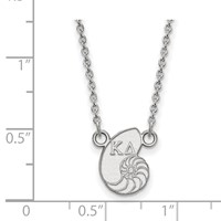 Sterling Silver Rhodium-plated LogoArt Kappa Delta Sorority Symbol Extra Small Pendant Necklace, 18" view 2