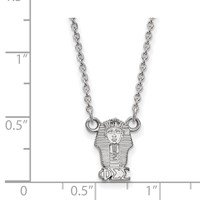 Sterling Silver Rhodium-plated LogoArt Phi Sigma Sigma Sorority Symbol Extra Small Pendant Necklace, 18" view 2