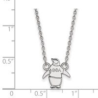 Sterling Silver Rhodium-plated LogoArt Theta Phi Alpha Sorority Symbol Extra Small Pendant Necklace, 18" view 2