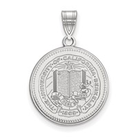Sterling Silver Rhodium-plated LogoArt University of California Berkeley Large Crest Pendant view 1