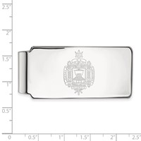 Sterling Silver Rhodium-plated LogoArt US Naval Academy Crest Money Clip view 2