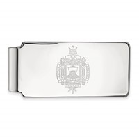 Sterling Silver Rhodium-plated LogoArt US Naval Academy Crest Money Clip view 1