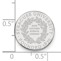 Sterling Silver Rhodium-plated LogoArt Syracuse University Crest Lapel Pin view 3
