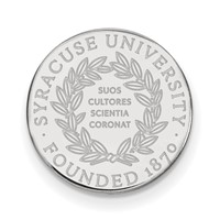Sterling Silver Rhodium-plated LogoArt Syracuse University Crest Lapel Pin view 1