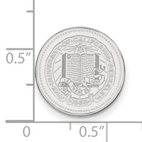Sterling Silver Rhodium-plated LogoArt University of California Berkeley Crest Lapel Pin view 3