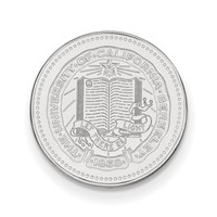 Sterling Silver Rhodium-plated LogoArt University of California Berkeley Crest Lapel Pin view 1