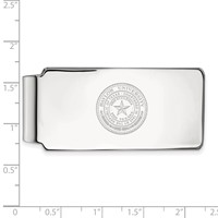 Sterling Silver Rhodium-plated LogoArt Baylor University Crest Money Clip view 3