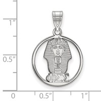 Sterling Silver Rhodium-plated LogoArt Phi Sigma Sigma Sorority Symbol Medium Circle Pendant view 2