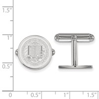 Sterling Silver Rhodium-plated LogoArt University of California Berkeley Crest Cuff Links view 2