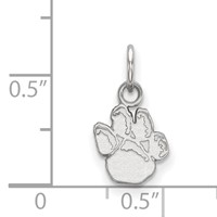 Sterling Silver Rhodium-plated LogoArt University of Pittsburgh Panther Paw Extra Small Pendant view 2