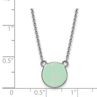 Sterling Silver Rhodium-plated LogoArt Alpha Epsilon Phi Extra Sorority Symbol Small Color Enamel Pendant Necklace, 18" view 2