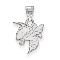 Sterling Silver Rhodium-plated LogoArt Georgia Institute of Technology Yellow Jacket Small Pendant view 1