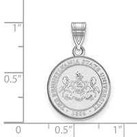 Sterling Silver Rhodium-plated LogoArt Penn State University Medium Crest Pendant view 2