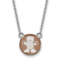 Sterling Silver Rhodium-plated LogoArt Sigma Delta Tau Sorority Symbol Small Color Enamel Pendant Necklace, 18" view 1