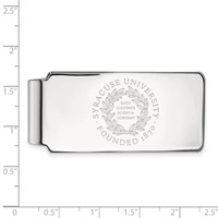 Sterling Silver Rhodium-plated LogoArt Syracuse University Crest Money Clip view 2