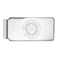 Sterling Silver Rhodium-plated LogoArt Syracuse University Crest Money Clip view 1