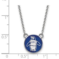 Sterling Silver Rhodium-plated LogoArt Theta Phi Alpha Sorority Symbol Small Color Enamel Pendant Necklace, 18" view 2