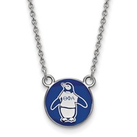 Sterling Silver Rhodium-plated LogoArt Theta Phi Alpha Sorority Symbol Small Color Enamel Pendant Necklace, 18" view 1
