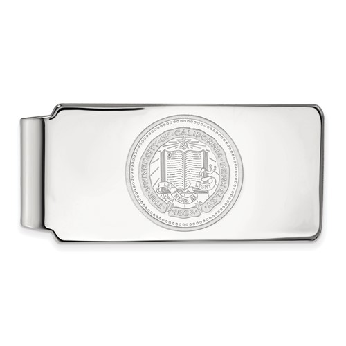 Sterling Silver Rhodium-plated LogoArt University of California Berkeley Crest Money Clip