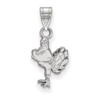 Sterling Silver Rhodium-plated LogoArt Virginia Tech HokieBird Small Pendant view 1